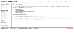 Desktop Screenshot of lernkartei.de